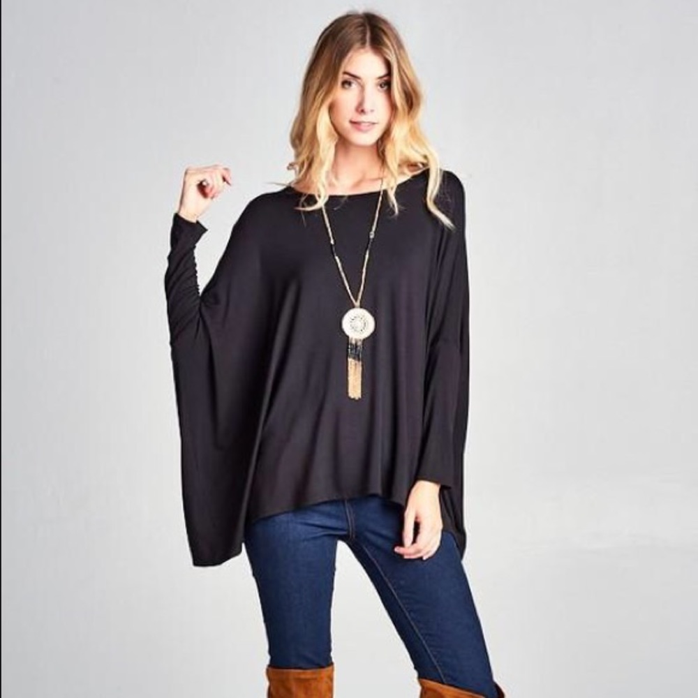 »CLEARANCE ITEM-FIRM« Boxy Batwing Tunic
